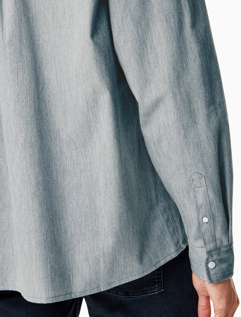 Buy 남성 멜란지 유틸리티 셔츠 in color GREY