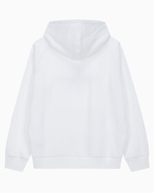 Buy 남성 롱슬리브 릴렉스핏 모노그램 기모후디 in color BRIGHT WHITE