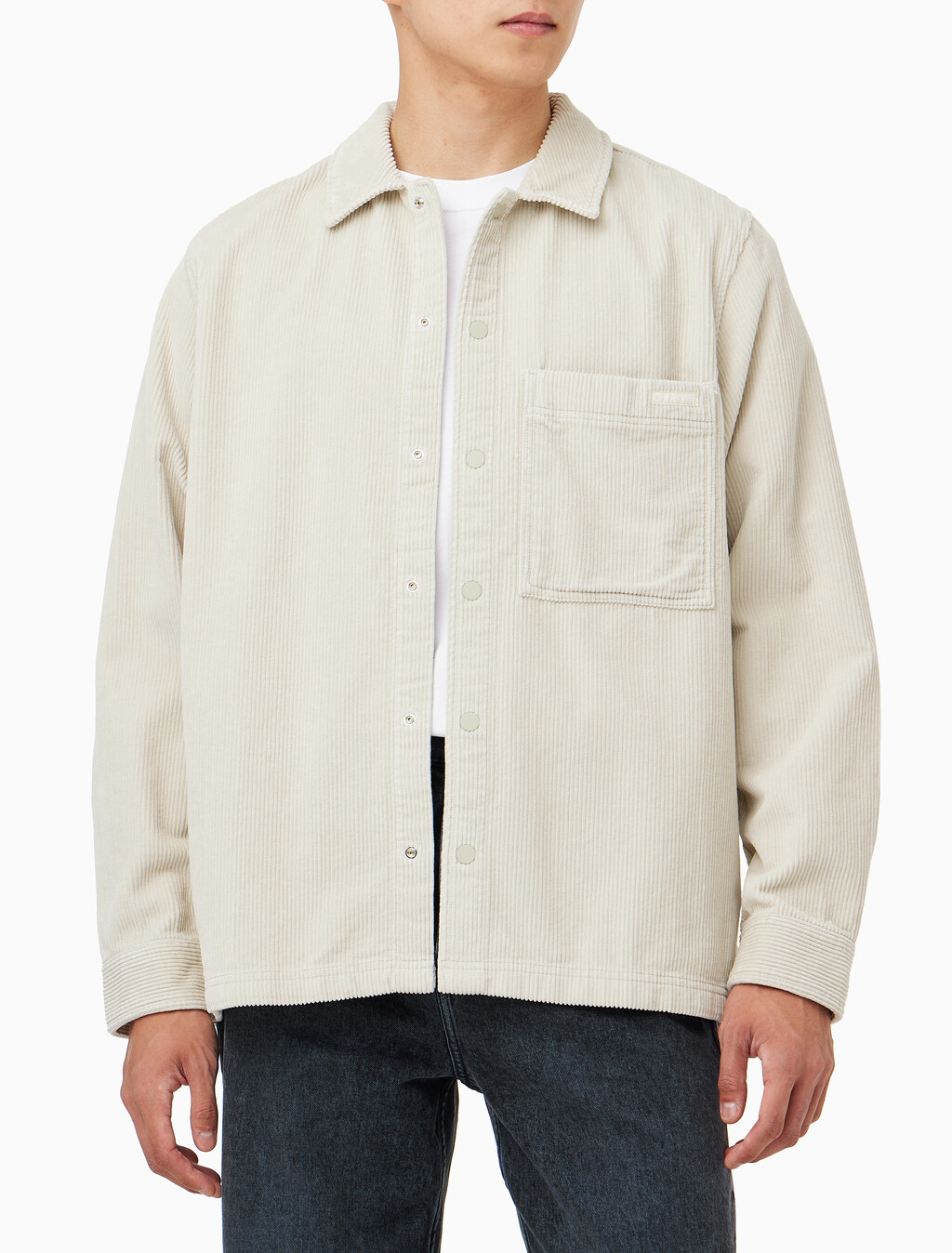 Buy 남성 코듀로이 오버 셔츠 in color BEIGE