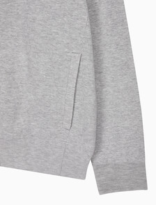 Buy 남성 스탠드 카라 니트 집업 가디건 in color LIGHT GREY HEATHER