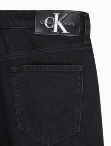 Buy 남성 블랙 90s 스트레이트핏 데님 in color WASHED BLACK LOGO LACE