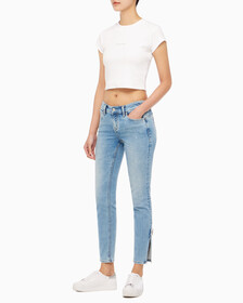 Buy 여성 바디핏 라이트블루 37.5 기능성 데님 in color 028A CHALKY BLU