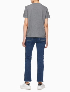 Buy 여성 히어로 모노로고 크루넥 반팔 티셔츠 in color MEDIUM GREY HEATHER