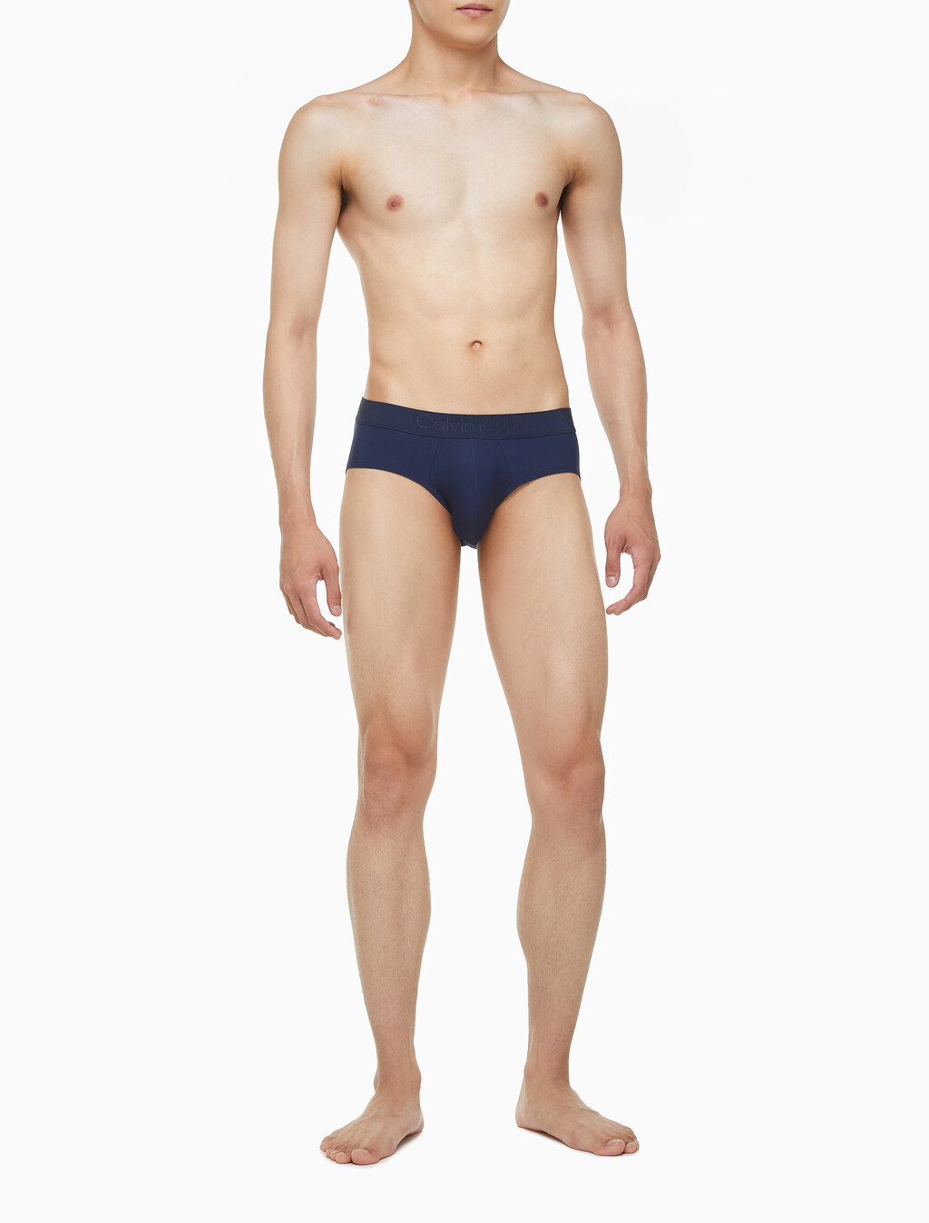 Buy 남성 CK 블랙 마이크로 싱글 힙브리프 in color BLUE SHADOW