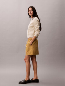 Buy 여성 나일론 미니 스커트 in color Ivory