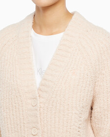 Buy 여성 크롭 케이블 가디건 in color PINK BEIGE