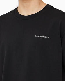 Buy 남녀공용 릴렉스핏 로고 반팔 티셔츠 in color CK BLACK