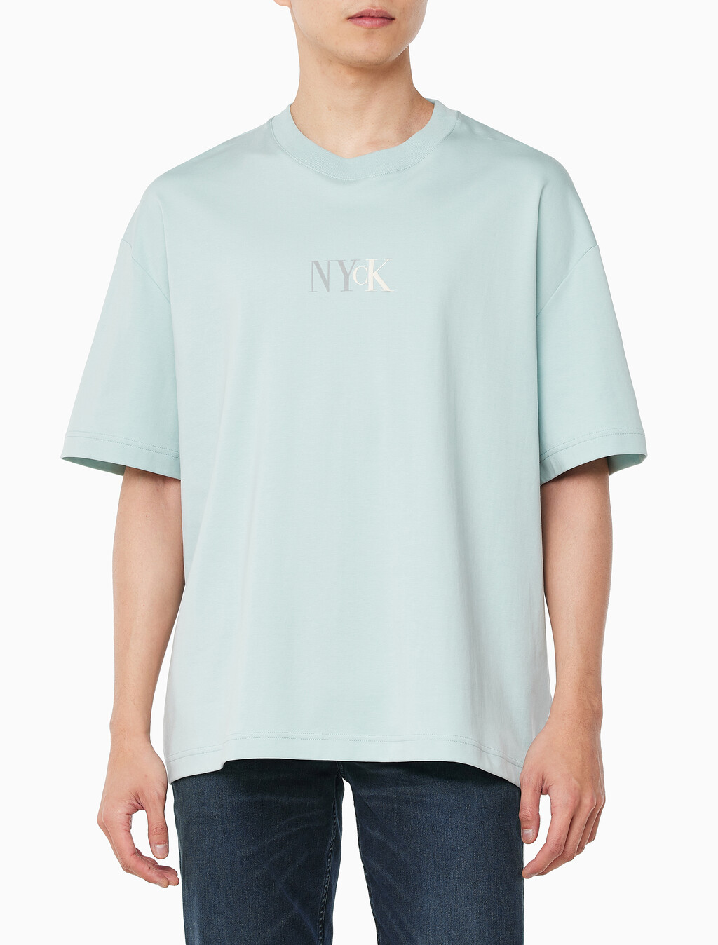 Buy 남성 NYCK 그래픽 반팔 티셔츠 in color HARBOR GRAY