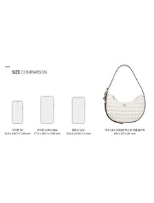 Buy 여성 CKJ 크레센트 텍스트 버클 숄더백 in color WHITE