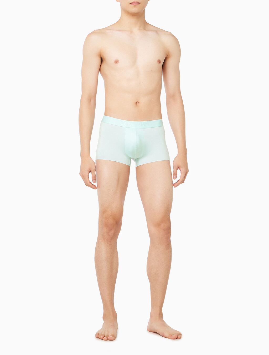 Buy 남성 CK 블랙 마이크로파이버 스트레치 트렁크 in color Mint