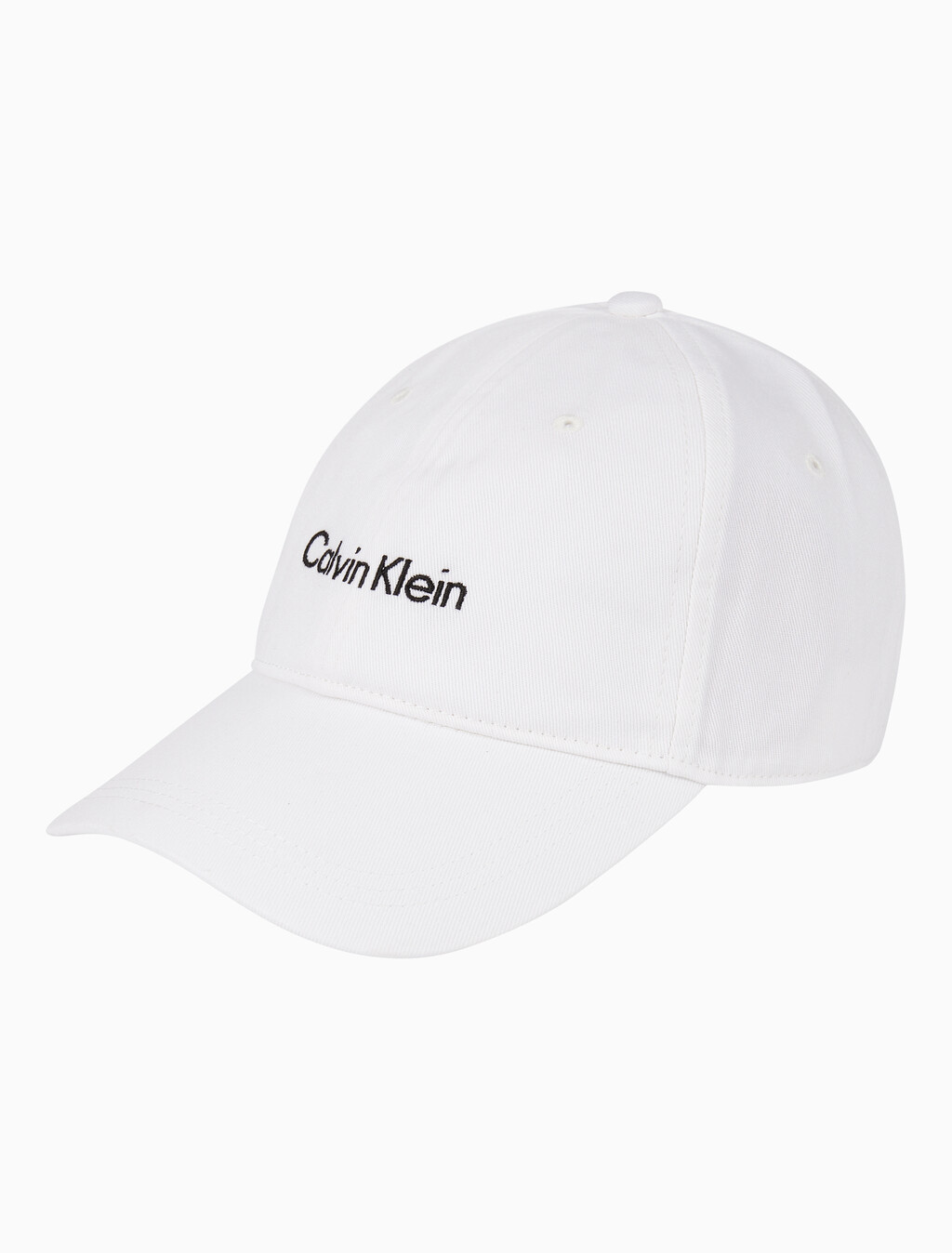 Buy 남녀공용 CKJ 타이틀케이스 로고 볼캡 in color BRIGHT WHITE