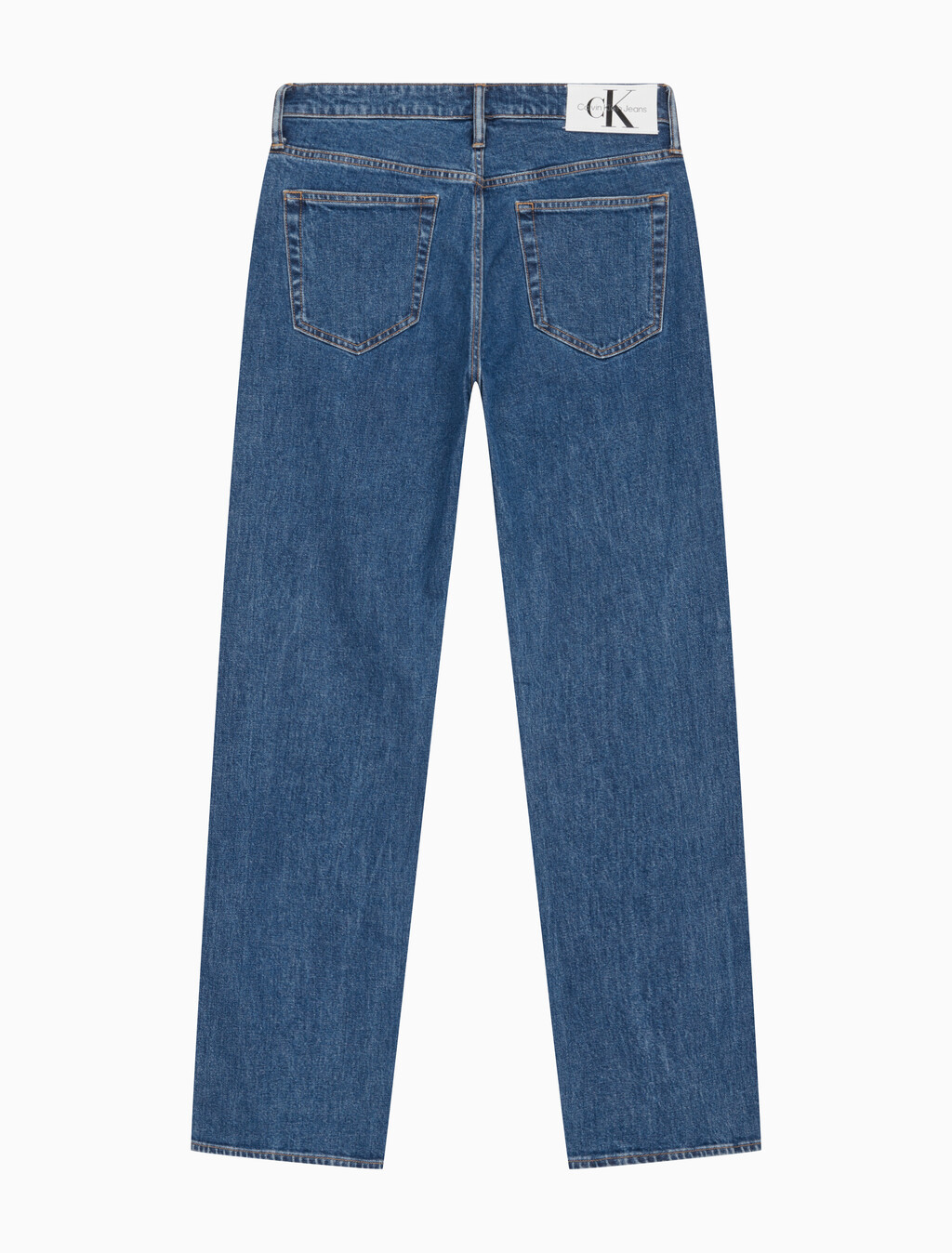 Buy 남성 90's 스트레이트핏 미드블루 데님 in color MID BLUE BACK EMBRO