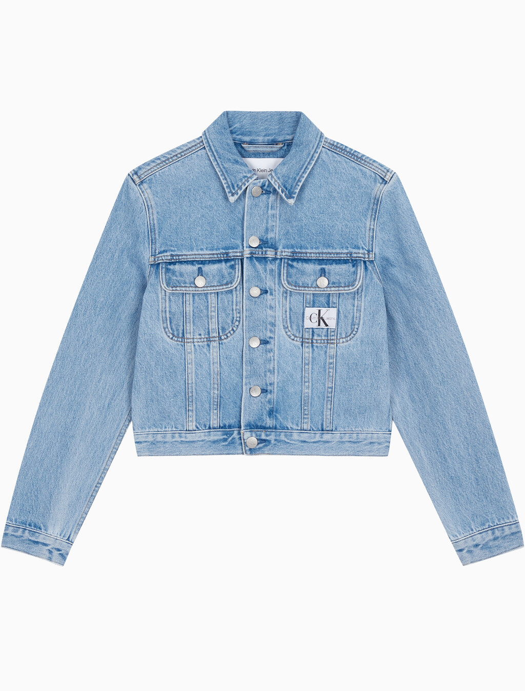 Buy 여성 크롭 90'S 데님 자켓 in color CHALKY BLUE