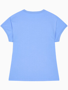 Buy 여성 그래픽 로고 베이비 티 in color Deep Indigo Blue