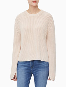 Buy 여성 롱슬리브 라운드넥 스웨터 in color NEUTRAL TAN