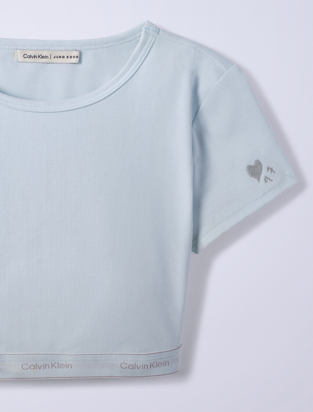 Buy Jung Kook for Calvin Klein 여성 헤리티지 코튼 AF 티셔츠 브라렛 in color ICE FLOW