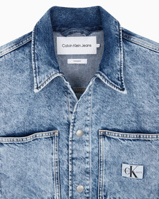 Buy 남성 오버사이즈 라이트 워시 셔츠 자켓 in color 028A CHALKY BLU
