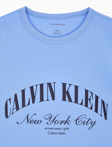 Buy 여성 그래픽 로고 베이비 티 in color Deep Indigo Blue