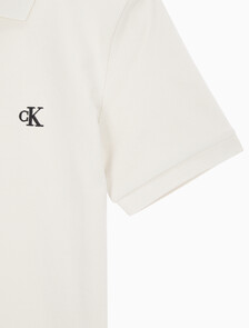 Buy 여성 CK 로고 폴로 반팔 원피스 in color BLUR FLORAL_BLACK