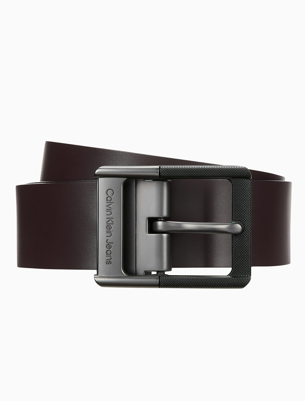 Buy 남성 CKJ 플라크 양면 벨트 38mm in color BLACK/DARK BROWN