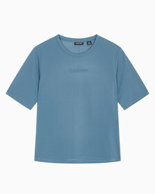 Buy 여성 슬림핏 프론트로고 티셔츠 in color BLUE