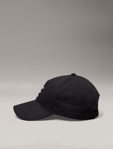 Buy 남녀공용 CKJ 프린트 레터링 로고 볼캡 in color BLACK