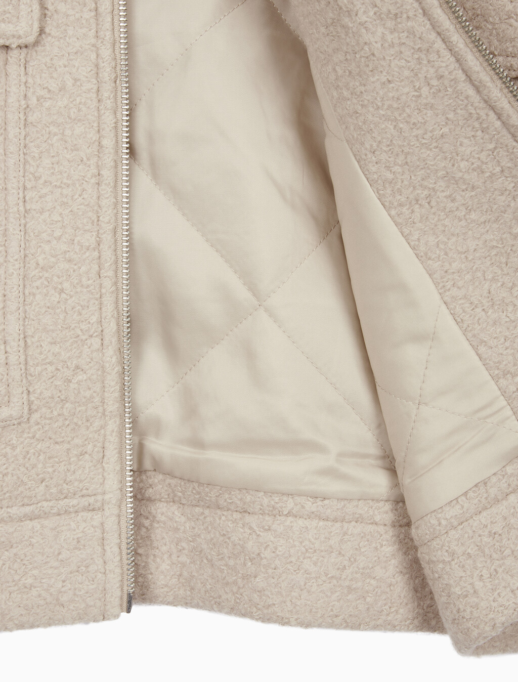 Buy 남성 릴렉스핏 텍스처 울 자켓 in color LIGHT BEIGE