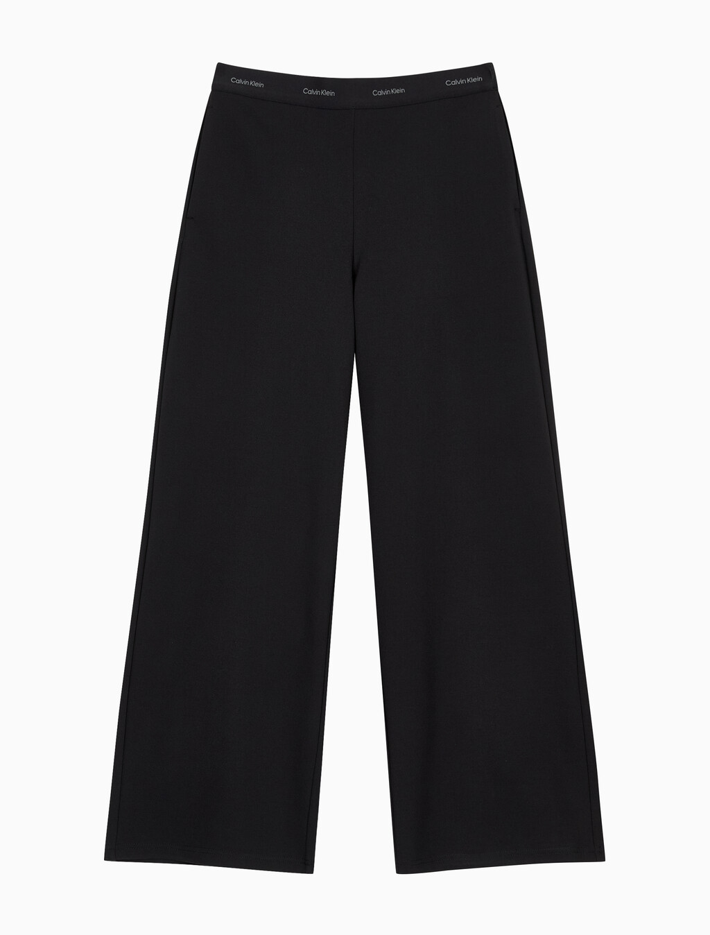 Buy 여성 웨이스트 밴드 로고 트라우저 in color BLACK