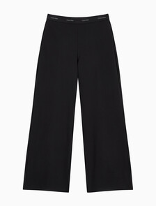 Buy 여성 웨이스트 밴드 로고 트라우저 in color BLACK