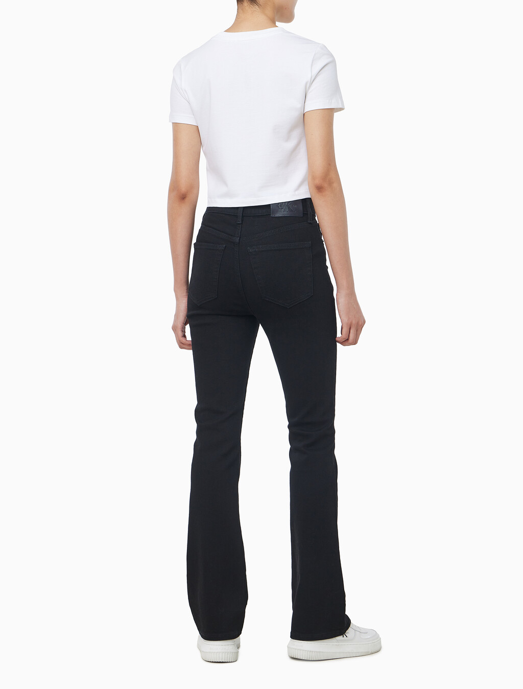 Buy 여성 스키니 부츠컷 블랙 데님 in color BLACK