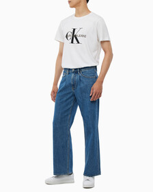 Buy 남성 90's 루즈핏 미드블루 데님 in color MID BLUE BACK EMBRO