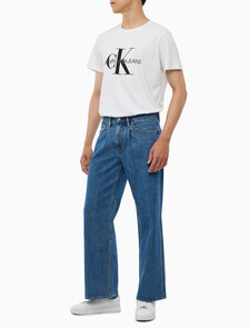 Buy 남성 90's 루즈핏 미드블루 데님 in color MID BLUE BACK EMBRO