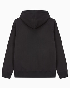 Buy 남성 롱슬리브 릴렉스핏 모노그램 기모후디 in color CK BLACK