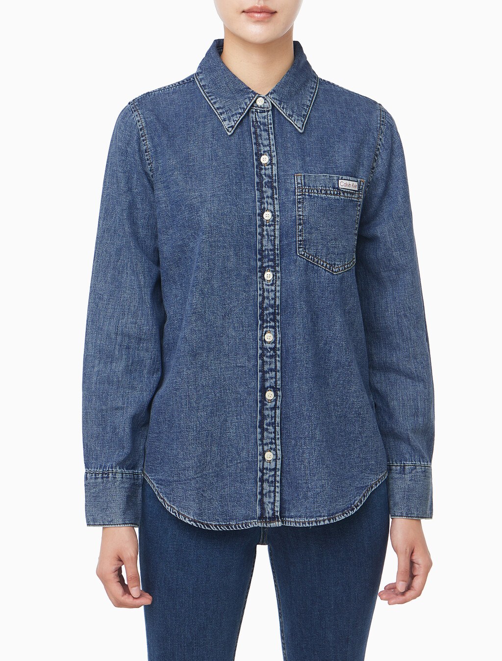 Buy 여성 클래식 데님 셔츠 in color Denim Blue