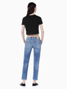 Buy 여성 보이핏 라이트블루 이탈리안 데님 in color CHALKY BLUE