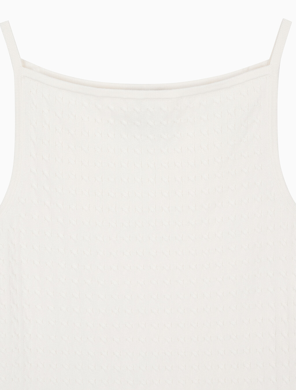 Buy 여성 슬림핏 우븐라벨 케이블 탱크 in color TOFU