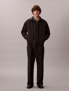 Buy 남성 마이크로 트윌 숏 보머자켓 in color BLACK