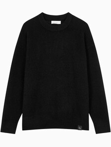 Buy 남성 릴렉스핏 알파카 울 니트 스웨터 in color CK BLACK