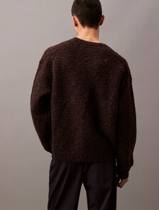 Buy 남성 롱슬리브 청키 울 브이넥 스웨터 in color KHAKI