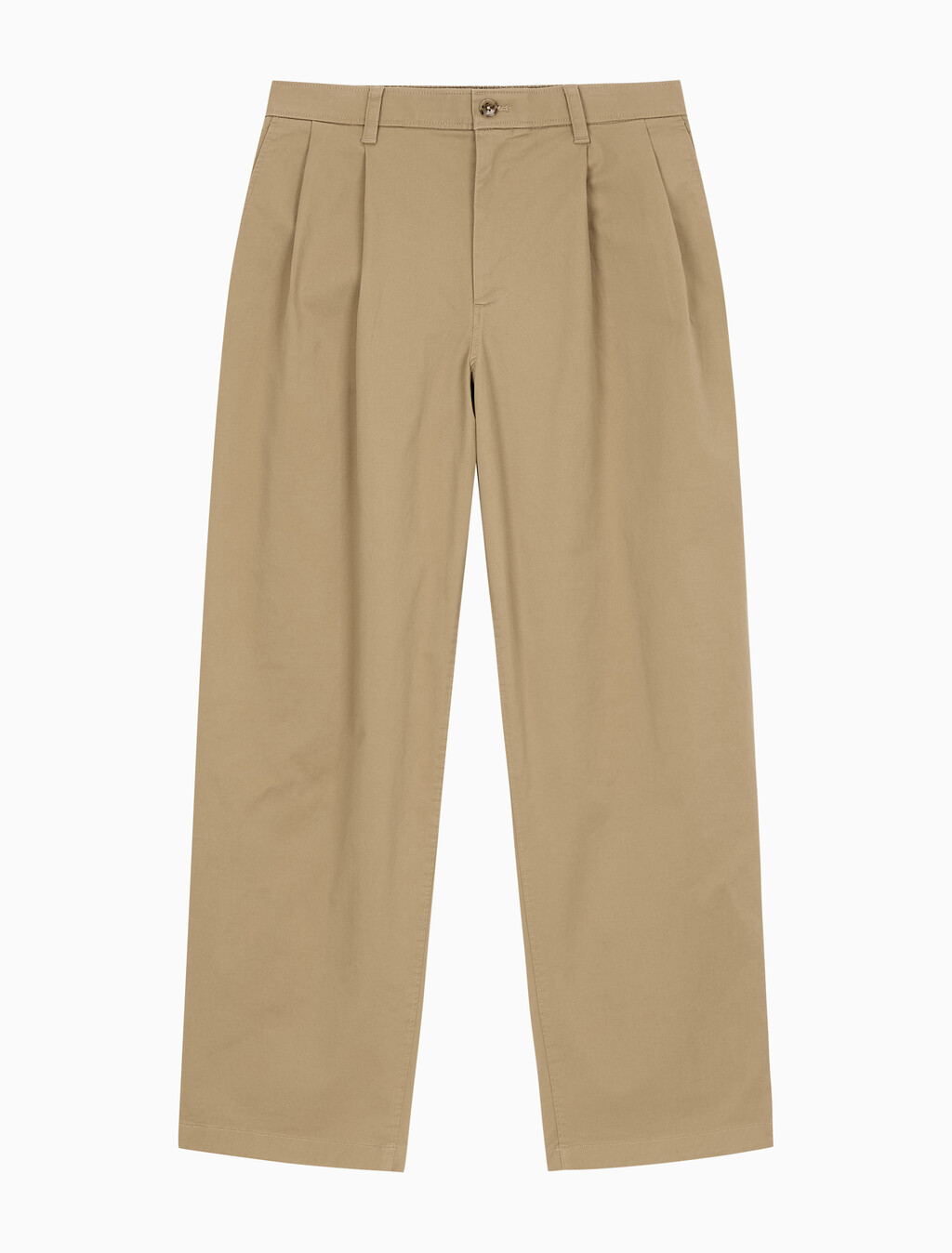 Buy 워시드 면 트윌 플리츠 치노 팬츠 in color TIGERS EYE