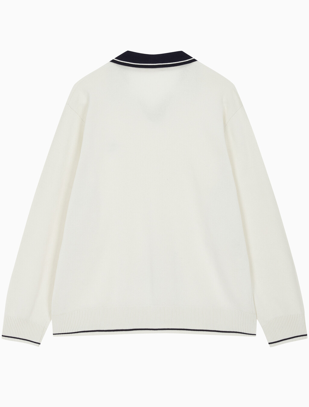 Buy 남성 오버사이즈 럭비카라 스웨터 in color WHITE