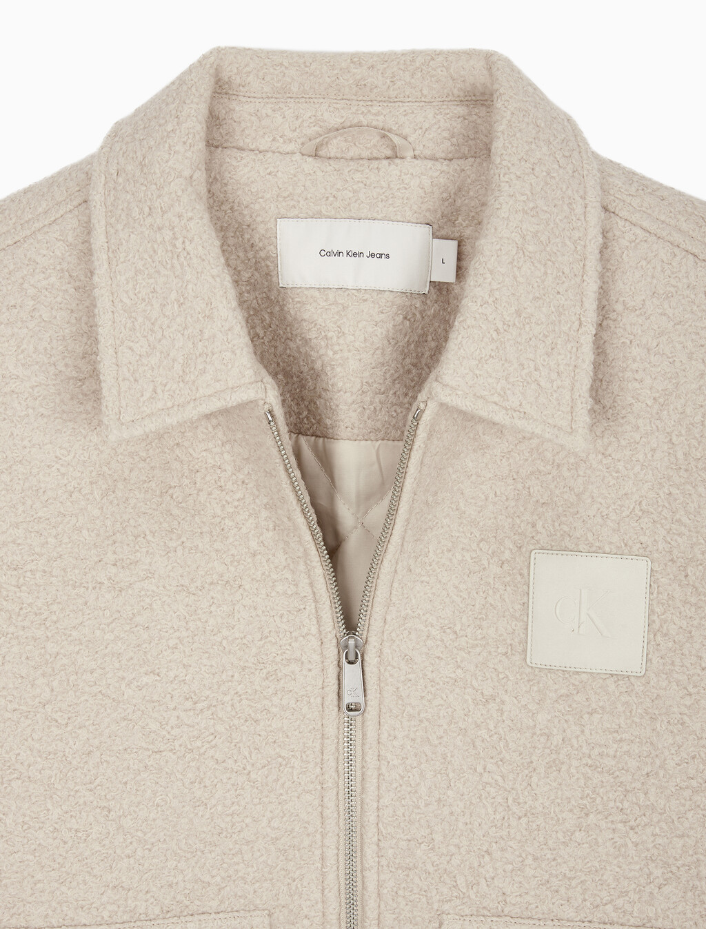 Buy 남성 릴렉스핏 텍스처 울 자켓 in color LIGHT BEIGE