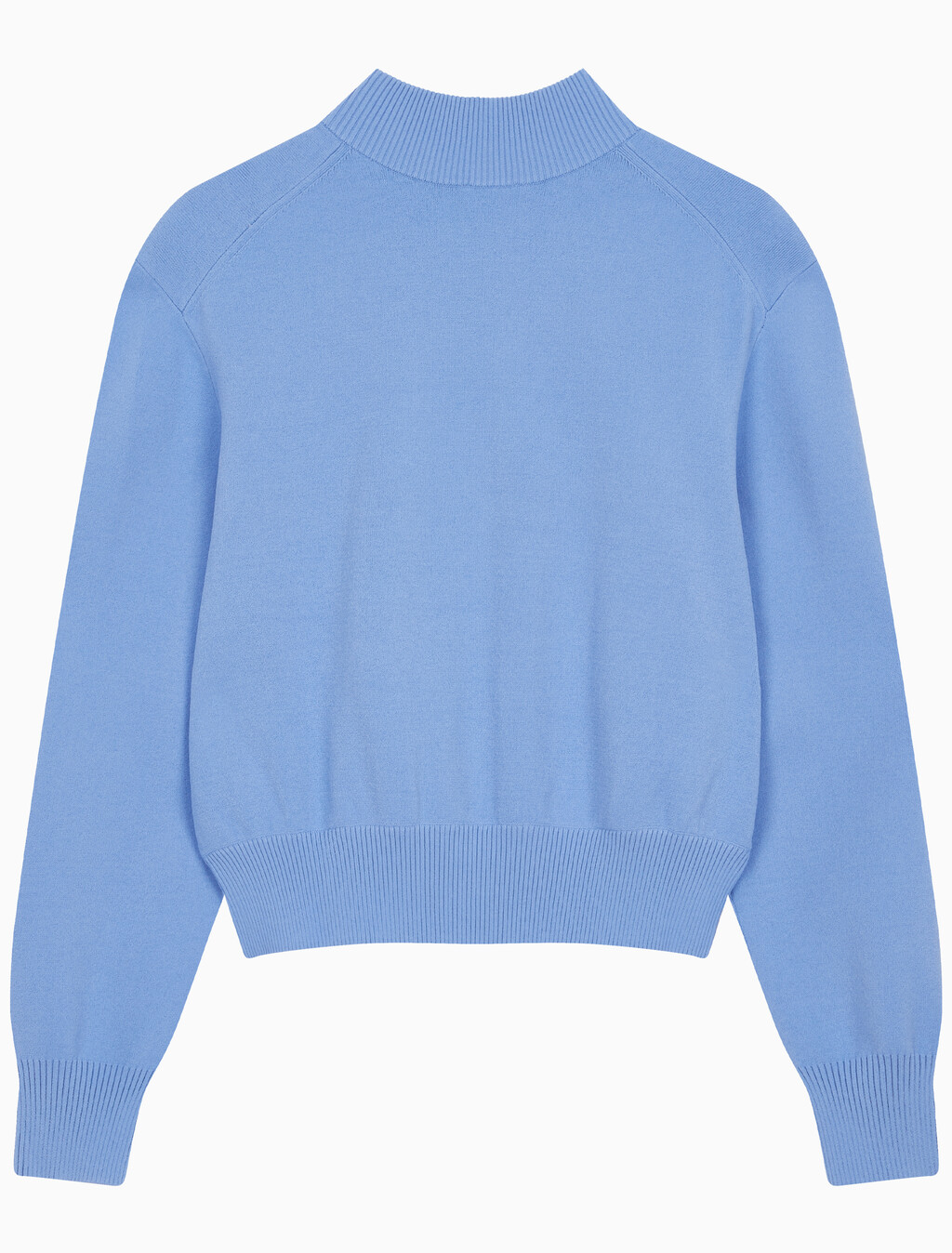 Buy 여성 하프 밀라노 카라 보머 스웨터 in color VISTA BLUE