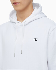 Buy 남성 롱슬리브 아카이브 플리스 후디 in color BRILLIANT WHITE