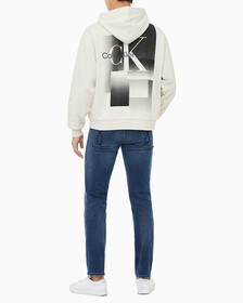 Buy 남성 릴렉스핏 멀티박스 그래픽 로고 후디 in color BLUR FLORAL_BLACK
