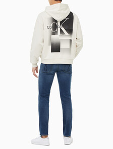 Buy 남성 릴렉스핏 멀티박스 그래픽 로고 후디 in color BLUR FLORAL_BLACK