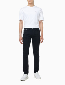 Buy 남성 슬림테이퍼 블랙 기모 데님 in color Black