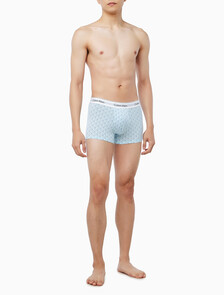 Buy 남성 아이콘 코튼 스트레치 2PK 트렁크 in color Grey / Sky Blue Print