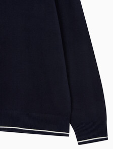 Buy 남성 오버사이즈 럭비카라 스웨터 in color NIGHT SKY