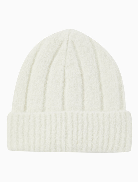 남녀공용 모노그램 패치 로고 부클 비니